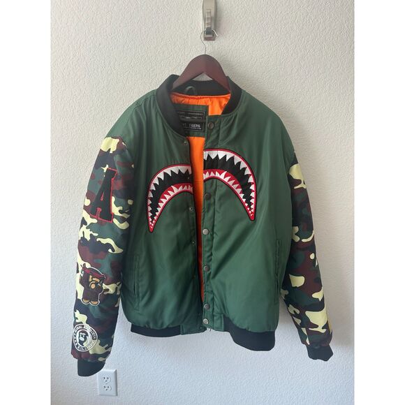 A Bathing Ape Bape Shark Bomber Jacket